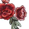 2Pcs/Set Rose Flowers Patch Floral Embroidered Applique Patches Sew On For Diy