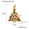Подвеска Oumeka Christmas Titanium Zircon - Праздничный DIY ювелирный аксессуар