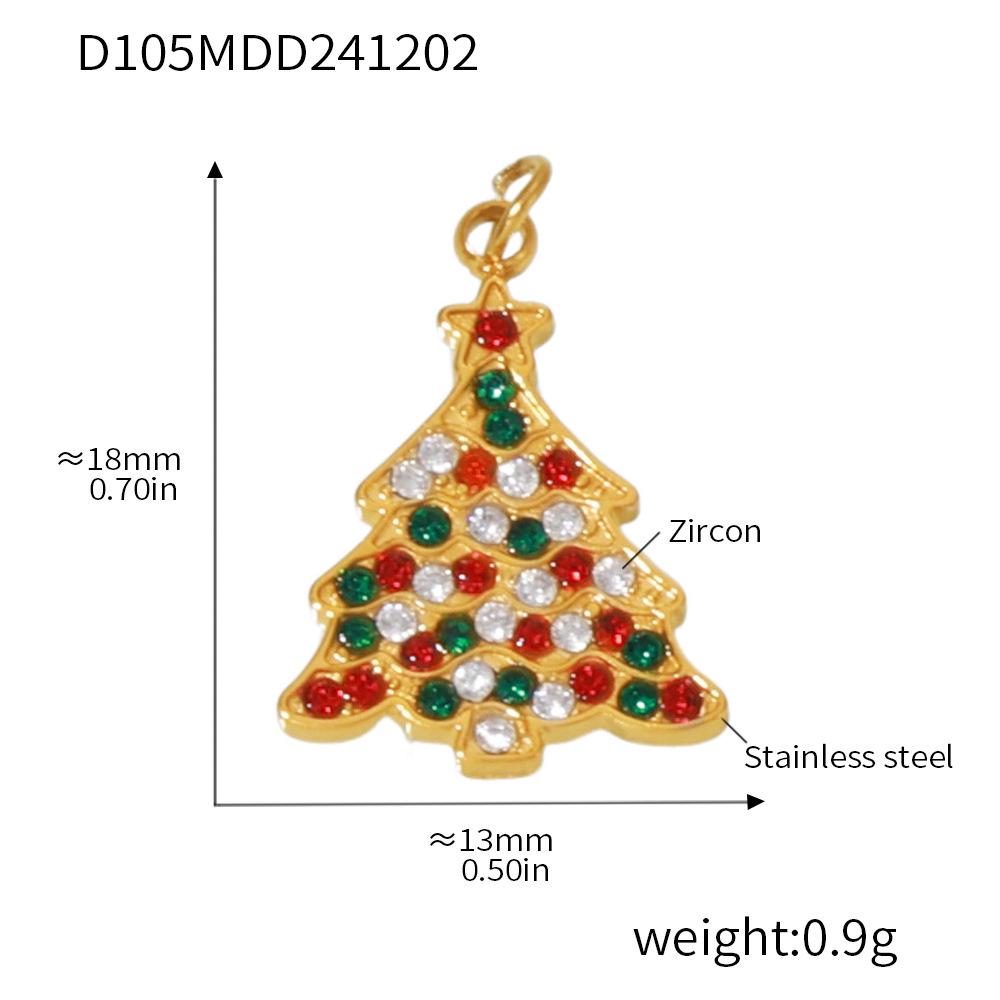 Подвеска Oumeka Christmas Titanium Zircon - Праздничный DIY ювелирный аксессуар