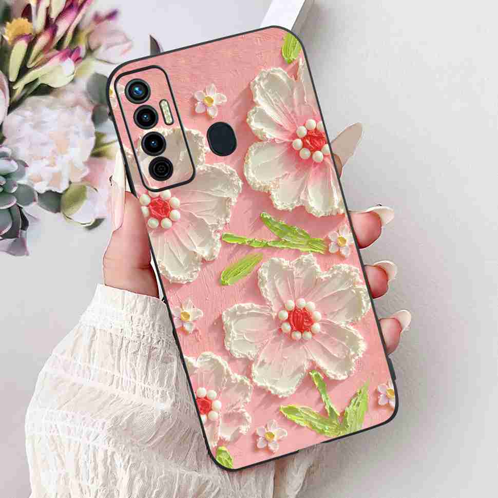 Cute Cat Cover For Tecno Camon 17 Case CG6 CG6j Silicone Soft Protection Shell For Tecno Camon 17 Camon17 Back Cover Casing 6.6"