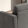 2-Seater sofa 120 cm with removable backrest cushions, chenille fabric for living room, bedroom, office, dark grey