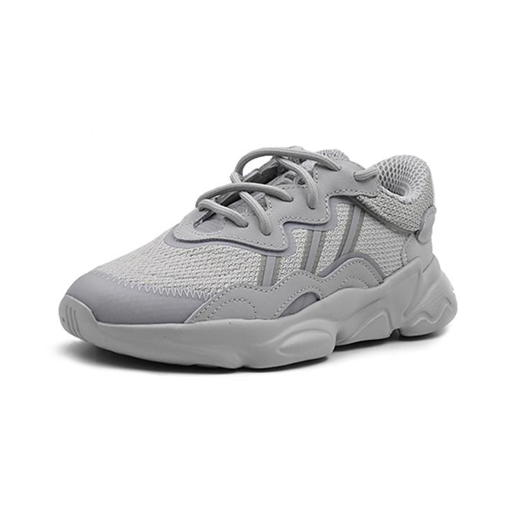 adidas Оригинальные Ozweego с амортизацией, износостойкие низкие детские lifestyle кроссовки, серые, для детей 3-7 лет, GX1645