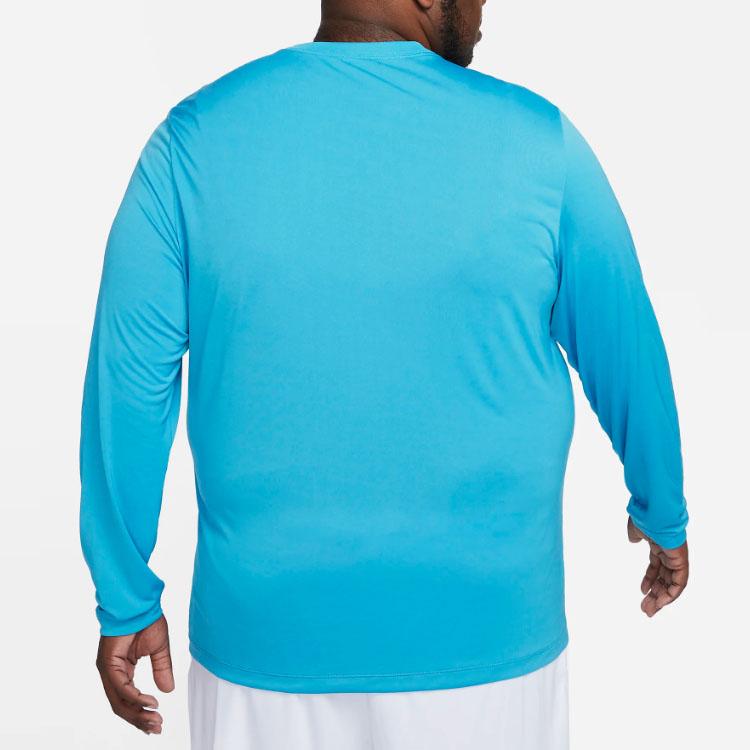 Nike T Shirts Men's Laser Blue Crew Neck Moderate Straight Fit DX0993-446