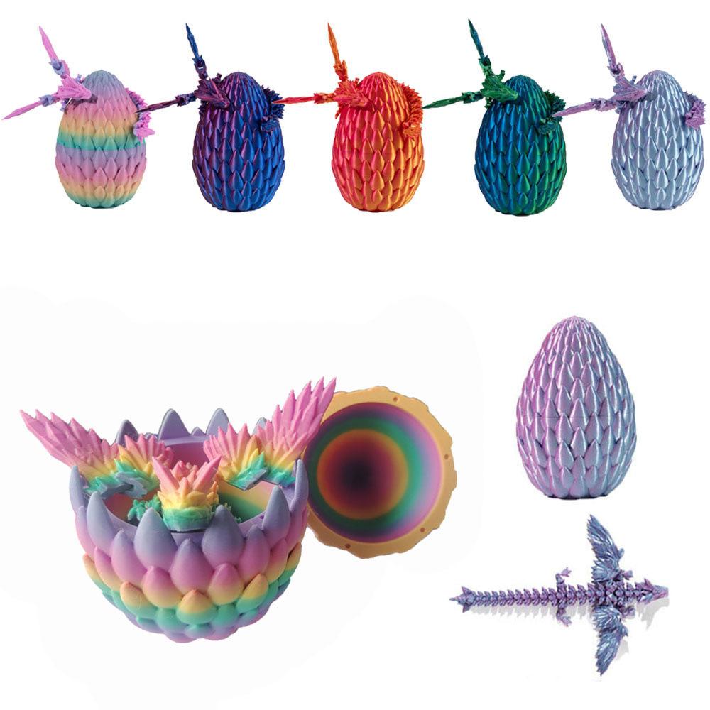 1set 3D Printed Dragon Egg Set Home Decoration Children's Toys Fish Tank Decoration Decorative Crafts for Home