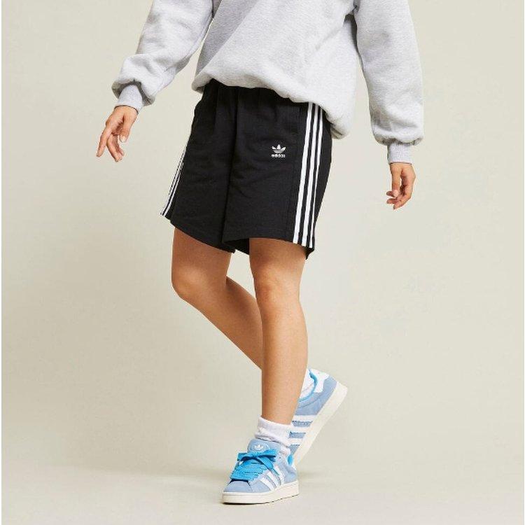 adidas Прямые повседневные шорты с полосатым принтом Originals, женские брюки, черные HM2137
