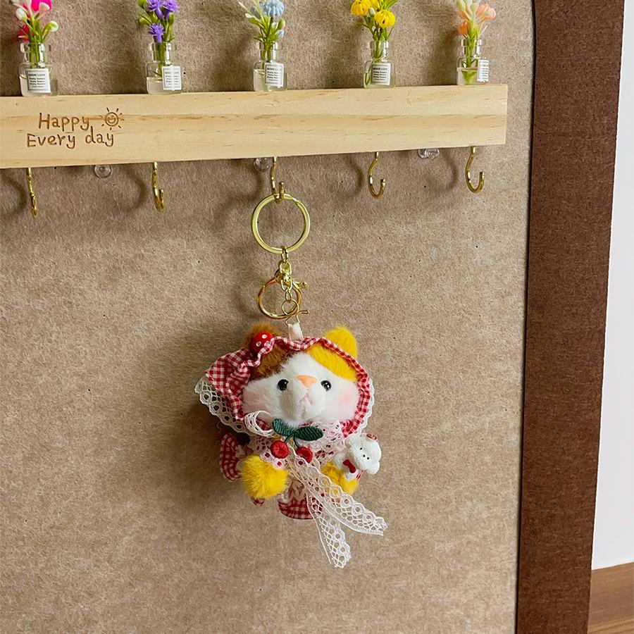 Креативные мультяшные плюшевые подвески-одевалки с мишками, брелоки-котята, мягкие мягкие куклы, милые фигурки пары мишек