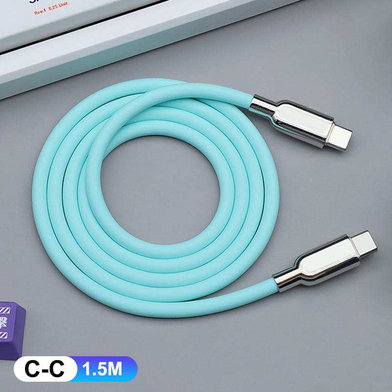 240 В Pd3.1 Жидкий силикон USB Type-C Быстрозарядный кабель 15 16 17 S23 S24 S25