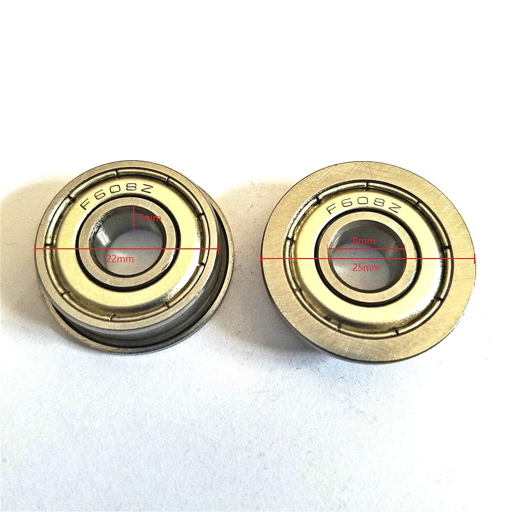 10pcs New F608ZZ 8mm*22mm*7mm Flange Ball Bearings Metric Flanged Ball Bearings