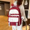 Large Capacity Lightweight Color Contrast Backpack Junior High School Student Schoolbag for Girls