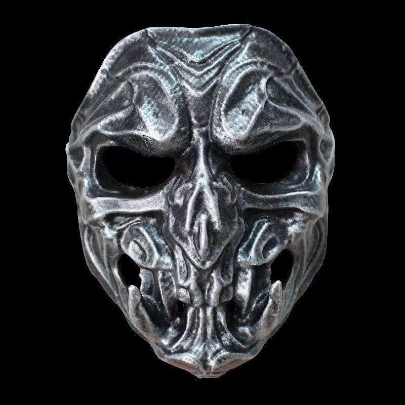 Silver Copper And Predator Resin Mask Role Play Prop For Activity Halloween