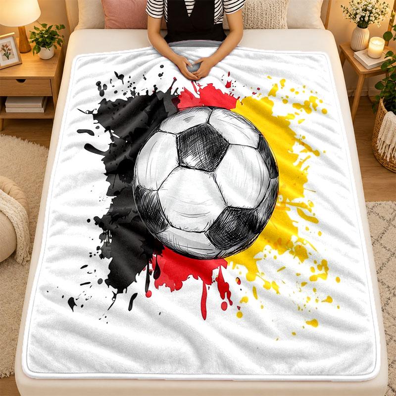 Flannel BlanketGermany national football team Warm Soft Throw Blanket for Indoor Sofa Bed Living Room Use