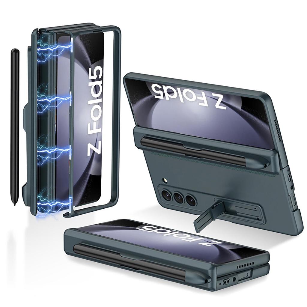 Samsung Galaxy Z Fold 5 Magnetic Folding Case with Pen Slot & Full Coverage Protection