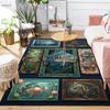 Underwater Fish Collection Pattern Rug Floor Mat for Living Room or Bedroom Soft and Comfortable Carpet a Gift for Birthday and Holiday.