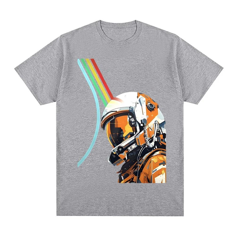 Vintage Astronaut Illustration TShirt 2026 New Style Game Graphic Print 100 Cotton Crew Neck Soft HighQuality Comfortable