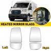 2Pcs/Set Left & Right Side Mirror Glass (Upper+Lower) Clear Heated Lens Fit for Ford Transit 150 250 350 2015-2022