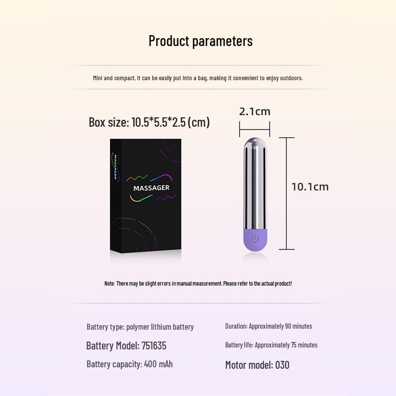 USB Rechargeable Handheld Female Vibrator: Low Noise & Compact Bullet Egg with Color Box Packaging