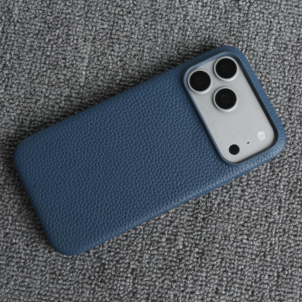 Роскошный чехол из натуральной коровьей кожи для iPhone 17 Pro Max 16 15 14 13 12 Натуральная коровья кожа Личи Кожа Ударопрочный чехол для телефона Fundas