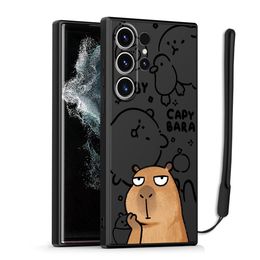 Case for Samsung Galaxy S26 Note 20 10 Ultra S20 FE S22 S23 S21 Plus S25 Edge S24 Ultra Phone Cover Capybara Cartoon