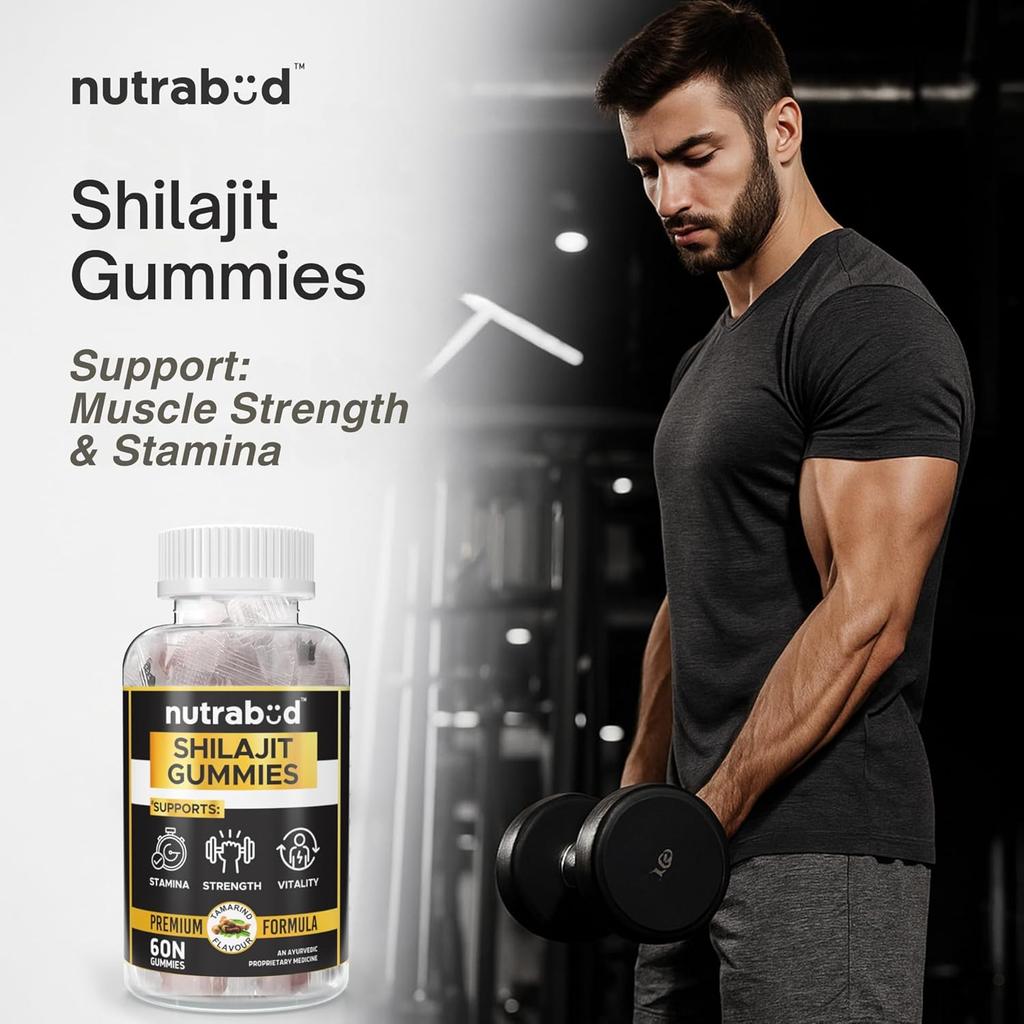 Nutrabud Натуральные жевательные таблетки с мумиё 100 мг Для ежедневной энергии и выносливости Вкус тамаринда Веганская добавка Упаковка 60 штук 1 шт.