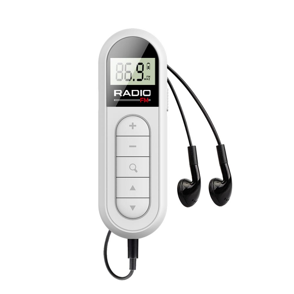 Мини Карманное FM-радио 76-108 МГц Радио с клипсой Перезаряжаемый Walkman Радио с разъемом для наушников 3,5 мм с ЖК-дисплеем для встреч, спорта