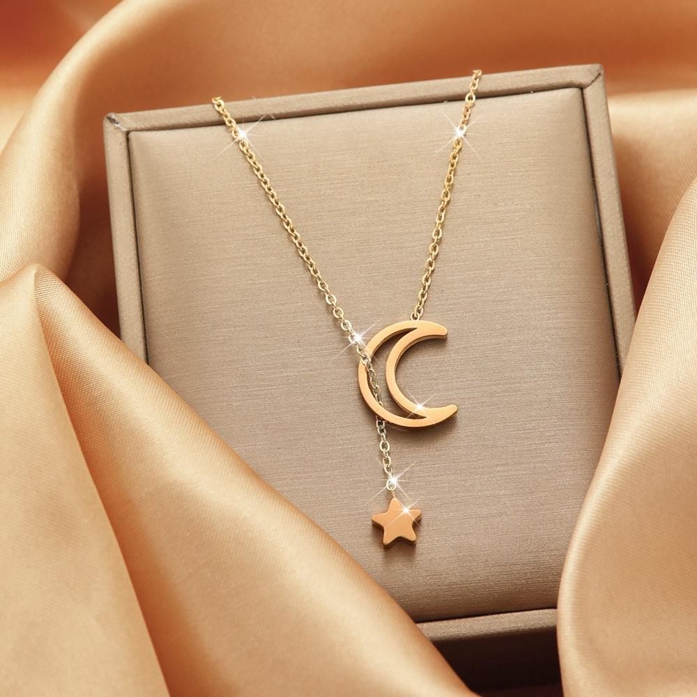 Luxury Shiny Stainless Steel 18k Gold Zircon Heart Butterfly Pendant Necklace Women Boutique Pearl Flower Leaf Necklace for Gift