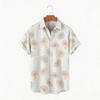 Men's Spring Hawaiian Shirt, Print Short Sleeve Shirt, Casual Button Up for Beach and Coastal Style
