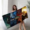 W-World of W-Warcraft Игра Большие Микрофибровые Пляжные Полотенца Быстросохнущее Полотенце Песок Пляжные Полотенца Полотенце для Бассейна для Путешествий Пляж Бассейн Йога