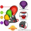 4/8 шт. силиконовая мерная чашка, мерная ложка, складной набор мерных инструментов для выпечки, ложка для выпечки кофе, муки, меда, сахара