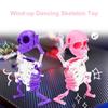 Funny Wind-up Dancing Skeleton Toy No Need Battery Kids Toddlers Desktop Mini 3D Print Shaking Skull Doll Spring Clockwork Toy