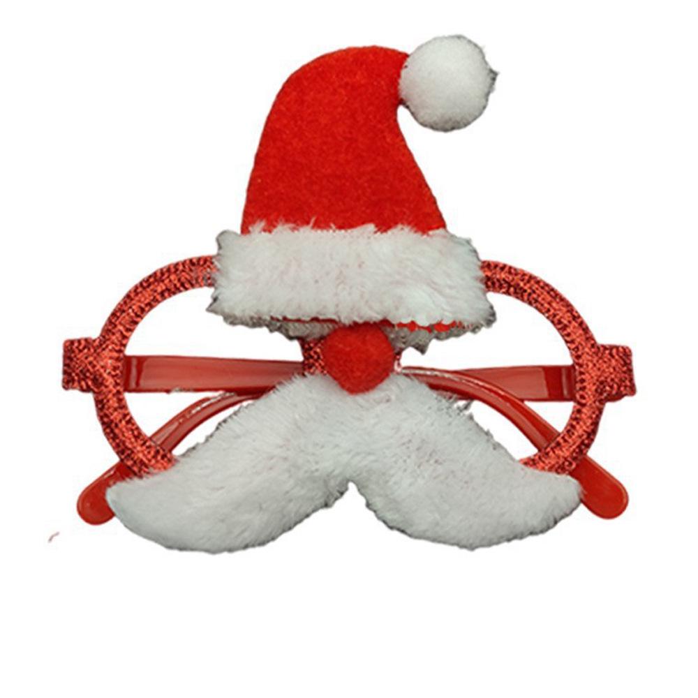 Рождественские мультяшные очки — подарки для взрослых и детей с изображением Санты, снеговика и рогов оленя