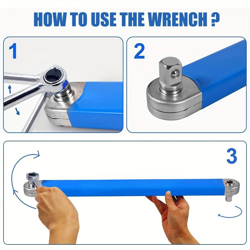 Удлинительный ключ Impact Ready Offset, набор удлинительных ключей Tight Reach, с адаптерами для квадратного привода 1/2", 1/4" и 3/8", универсальный удлинительный ключ
