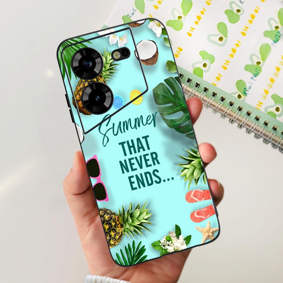 For Tecno Pova 5 2023 Case LH7n Fashion Butterly Flower Soft Silicone Phone Back Cover For Tecno Pova 5 4G Funda on Pova5 Bumper