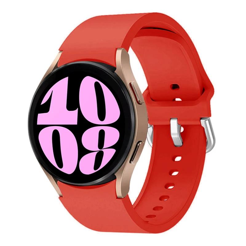 Силиконовый ремешок без зазоров для Samsung Galaxy Watch 7/6/5/4 44мм 40мм 5Pro 45мм Браслет Galaxy 6 Classic 47мм 43мм 46мм Correa