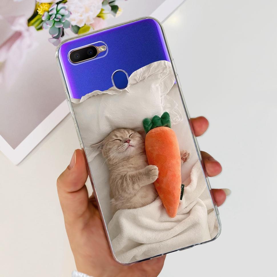 Силиконовый чехол для телефона для OPPO A5S Чехол AX5s CPH1909 Мягкая задняя крышка из ТПУ для Oppo A7 AX7 CPH1901 CPH1903 Чехлы Capa Coque Fundas