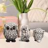 Миниатюрная фигурка совы, реалистичная статуэтка совы из смолы с большими глазами, рождественская настольная центральная деталь для домашнего декора
