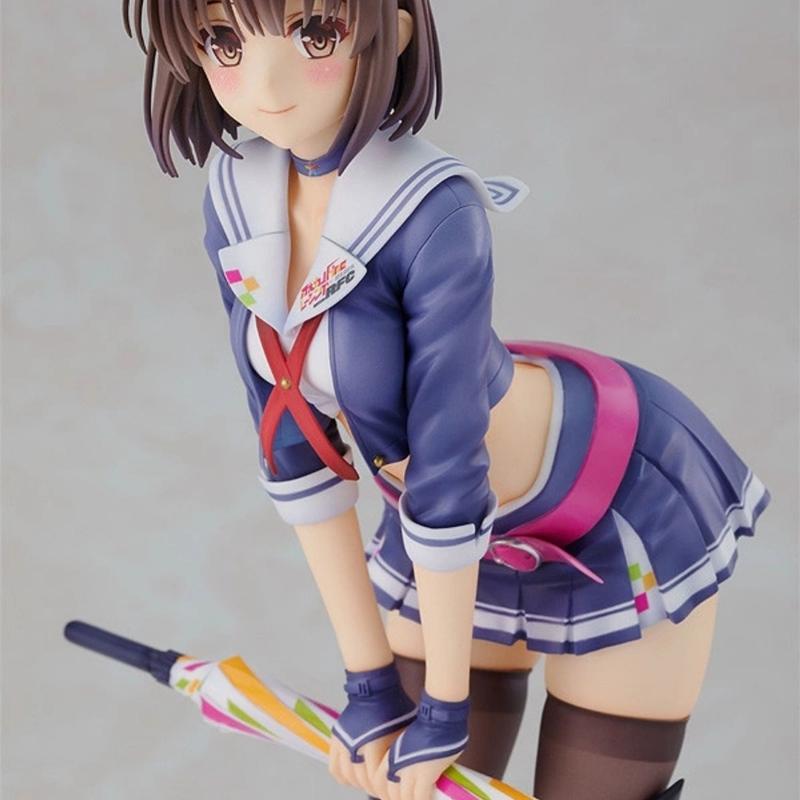 Anime Saekano How To Raise a Boring Girlfriend Figure Racing Girl Megumi Kato Take Umbrella Action Figure Sexy Girls Model