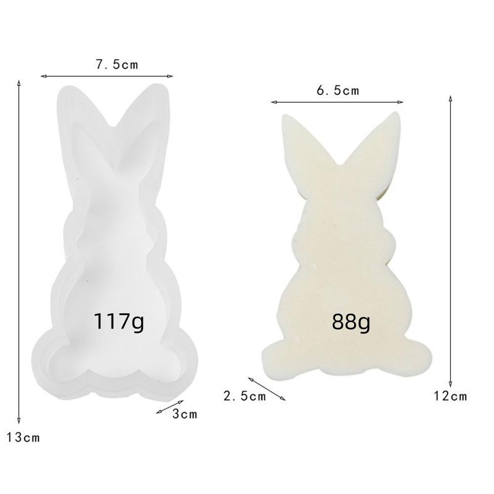 Милый кролик Свеча Силиконовые формы Геометрическая плоскость Ароматное мыло Гипсовая форма Шоколадный торт Выпечка Инструмент Пасхальное украшение дома
