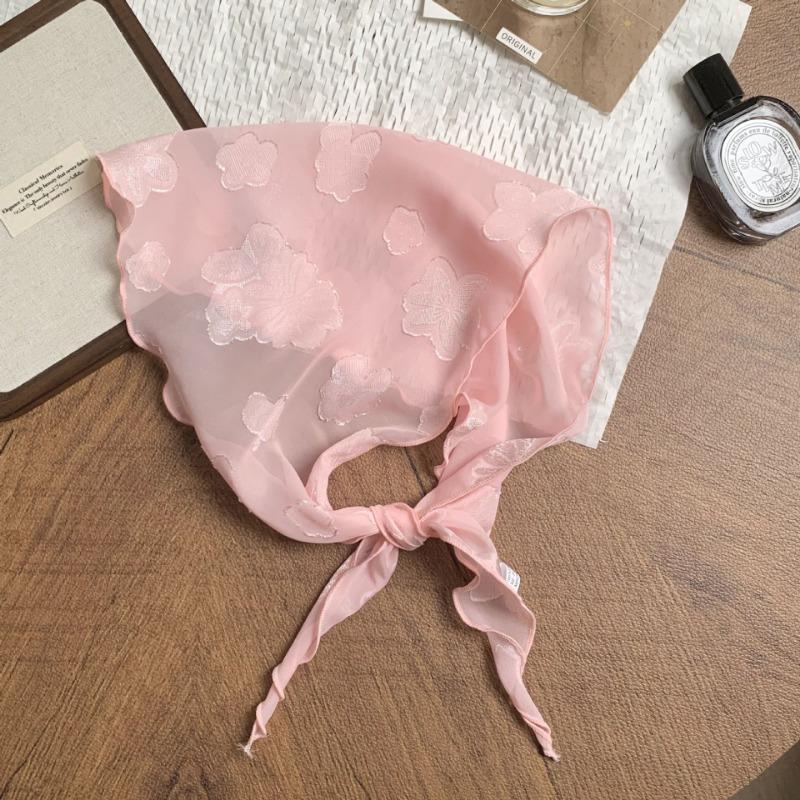 Летний пасторальный новый свежий и дышащий треугольный платок платок женский маленький платок кружевной шелковый платок высококлассная повязка на голову