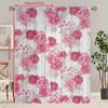 2 шт. - Красная роза - HD Printed curtain - Материал полиэстер - подходит для спальни, гостиной, кабинета (настраиваемый)
