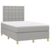 3142641 vidaXL Divan Bed with Mattress Light Grey 120x200cm Fabric