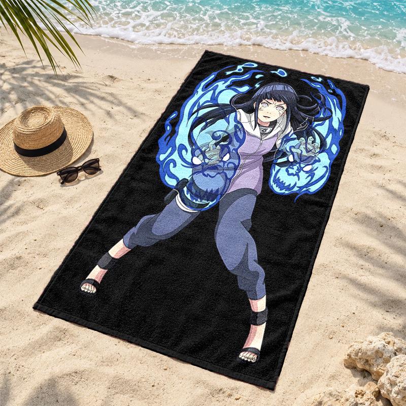 Hyuga Hinata Microfiber Beach Towel Quick Dry Sand Free Lightweight Beach Towels for Travel Swimming Camping