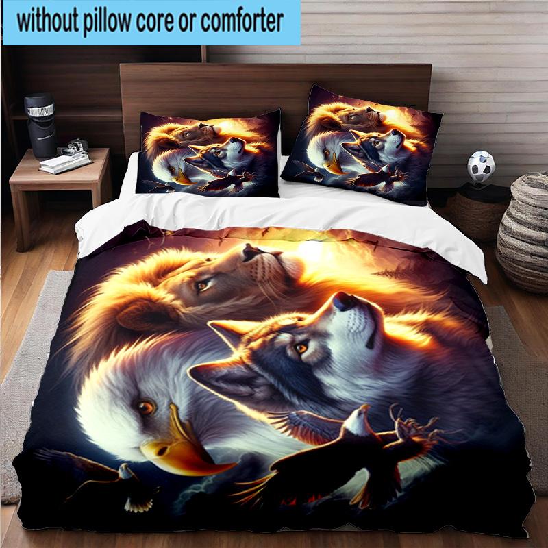 Night Owls In The Moonlight 3pcs Bedding,Including 1pc Duvet Cover And 2pcs Pillowcases Perfect for Christmas,Ideal for Bedroom, Dormitory