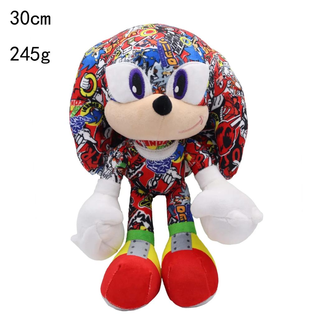 Shadow Hedgehog Plush Toy Soft Stuffed Animal Cartoon Doll Anime Figure Gift For Kids
