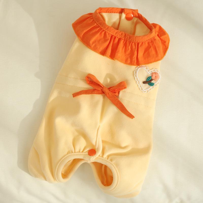 Зимняя теплая пижама для четвероногих собак мелких пород - померанский шпиц, тедди, бишон