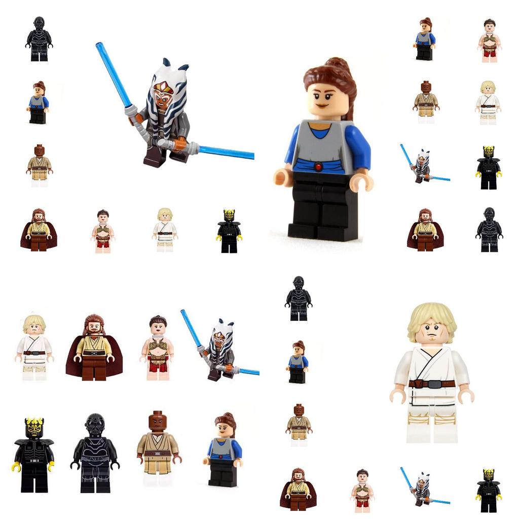 Star Wars Series Luke Skywalker Golden Savaki Building Blocks Puzzle Toy For Kids