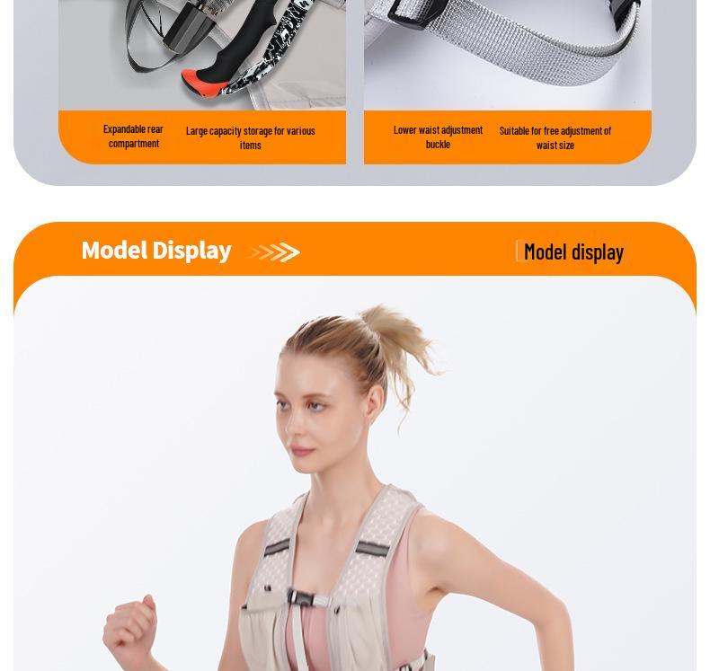 Унисекс Жилет для Бега по пересеченной местности и Пешего Туризма с Держателем для Бутылки Воды – Портативное Снаряжение для Активного Отдыха