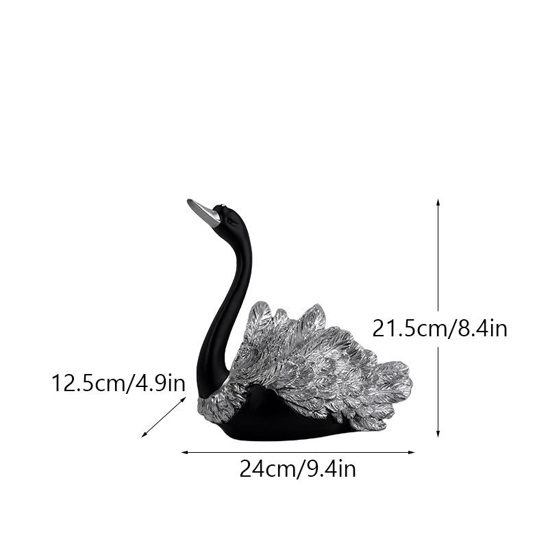 Современная скульптура Черного лебедя, украшения, креативная гостиная, винный шкаф, украшения, художественные изделия из смолы, аксессуары для украшения дома