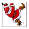 Decorative Holiday Toilet Lid Covers Christmas Sticker, Funny Santa Claus Seat Decal, Waterproof Humorous Bathroom Art for Holidays PVC Wall