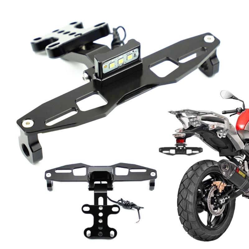 Adjustable Motorcycles License Bracket with Light Fit for TFX150 MslaL150 Motorbike Accessories