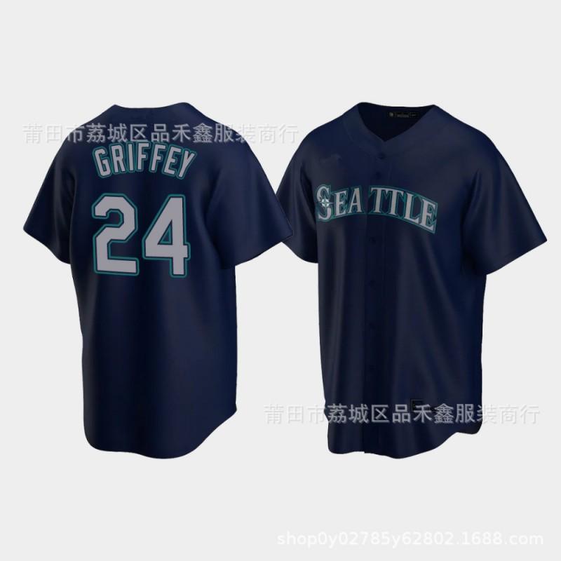 Mens Basketball Jersey Custom Team Sports Shirt Cotton Breathable Unisex Fan Apparel Seattle Mariners Griffey Jr Rodriguez